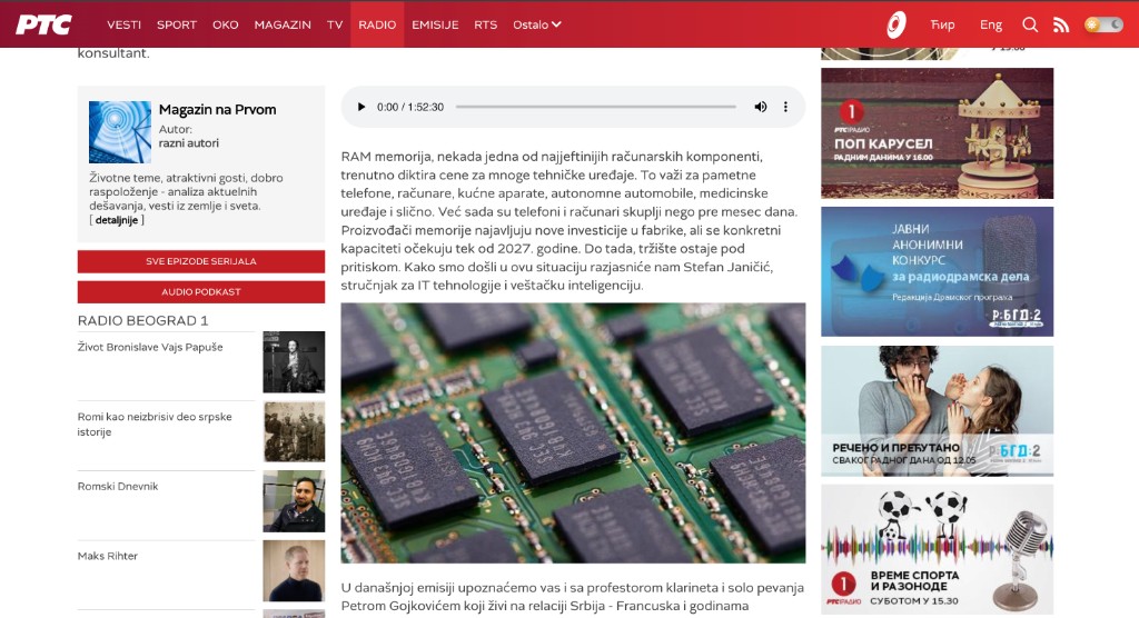 Radio Belgrade interview